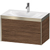 Картинка анонса товара «тумба с раковиной duravit xviu xv4615ob121p 80 см орех темный»