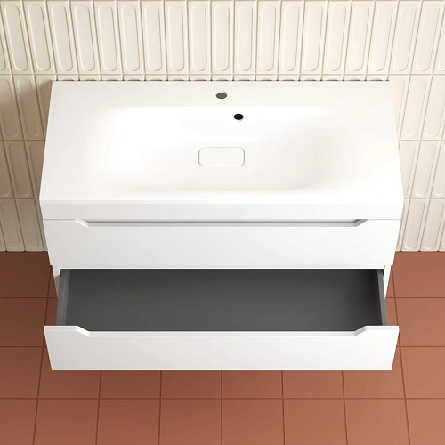 Тумба под раковину Style Line Остин 100 см ЛС-00002407 подвесная, белый Тумба под раковину Style Line Остин 100 см ЛС-00002407 подвесная, белый