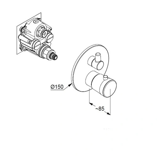 Смеситель для ванны Kludi BALANCE 528100575 термостатический, хром Смеситель для ванны Kludi BALANCE 528100575 термостатический, хром