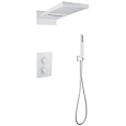 Душевая система ABBER Weiss Insel AF8052W скрытого монтажа без излива, термостат, белый Душевая система ABBER Weiss Insel AF8052W скрытого монтажа без излива, термостат, белый