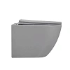 Унитаз подвесной ABBER Bequem AC1101MG серый матовый, безободковый с крышкой микролифт Унитаз подвесной ABBER Bequem AC1101MG серый матовый, безободковый с крышкой микролифт