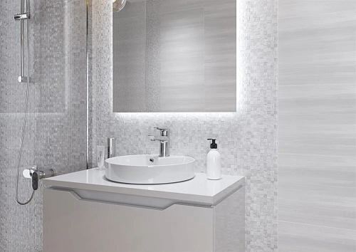 Вставка Cersanit Grey Shades узор белый 29,8x59,8 GS2L051 Вставка Cersanit Grey Shades узор белый 29,8x59,8 GS2L051