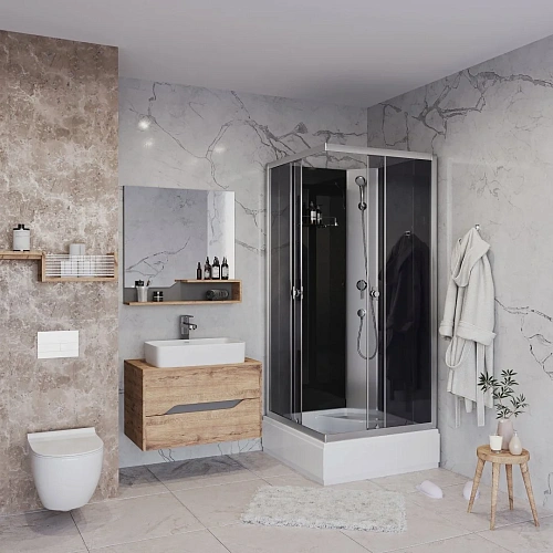 Душевая кабина Niagara Eco E90/26Q/TN/BK (900х900х2000) E90/26Q/TN/BK Душевая кабина Niagara Eco E90/26Q/TN/BK (900х900х2000) E90/26Q/TN/BK