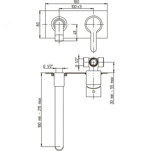 Смеситель для раковины Paini Lady 89YO211LLLSSR с донным клапаном высокий, черный Смеситель для раковины Paini Lady 89YO211LLLSSR с донным клапаном высокий, черный