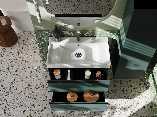 Тумба под раковину Roca Ona 800 зеленый матовый 2 ящика A857630513 Тумба под раковину Roca Ona 800 зеленый матовый 2 ящика A857630513