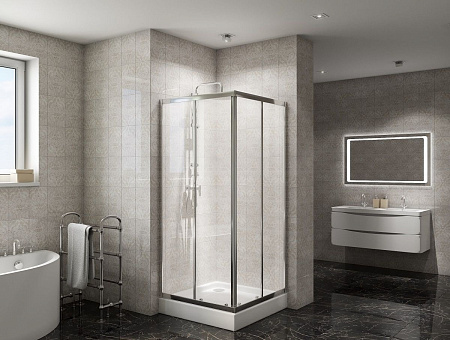 Душевой уголок BelBagno DUE-A-2-90-C-Cr 900x900 мм
