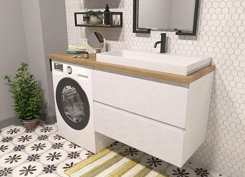 Тумба с раковиной Эстет Malibu Luxe ФР-00007114 1550х500 правая, подвесная 2 ящика Тумба с раковиной Эстет Malibu Luxe ФР-00007114 1550х500 правая, подвесная 2 ящика