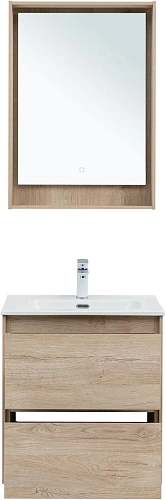 Тумба под раковину Aquanet Милан 60 дуб светлый 00336382 подвесная Тумба под раковину Aquanet Милан 60 дуб светлый 00336382 подвесная