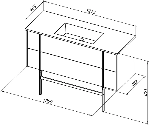 Тумба под раковину Allen Brau Reality 120 1.32008.AM антрацит матовый Тумба под раковину Allen Brau Reality 120 1.32008.AM антрацит матовый