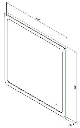 Зеркало Aquanet Ирис 80 с подсветкой LED 00326445 Зеркало Aquanet Ирис 80 с подсветкой LED 00326445