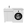 Картинка анонса товара «тумба с раковиной iddis optima home 120 см (oph12ldi95k) напольная для стиральной машины с дверцами,»