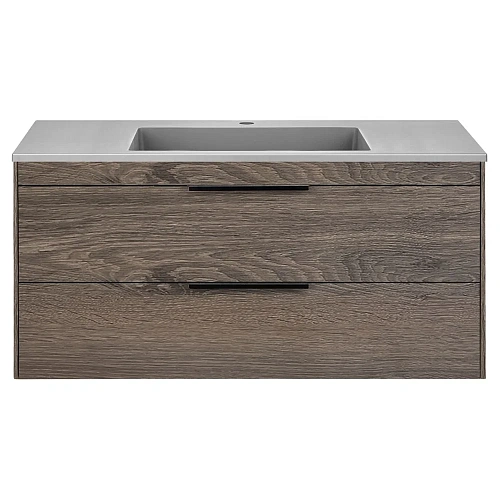 Тумба под раковину Vincea Chiara 2D 1000 подвесная, 2 выкатных ящика soft-close, R.Oak VMC-2C2100RO Тумба под раковину Vincea Chiara 2D 1000 подвесная, 2 выкатных ящика soft-close, R.Oak VMC-2C2100RO