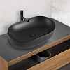 Раковина Vincea VBS-113MB, 600x415x135 керамическая, накладная, цвет черный матовый