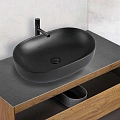 Раковина Vincea VBS-113MB, 600x415x135 керамическая, накладная, цвет черный матовый Раковина Vincea VBS-113MB, 600x415x135 керамическая, накладная, цвет черный матовый