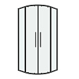 Душевой уголок GROSSMAN Cosmo 301.K33.02.9090.42.00 (90x90x195) полукруг,раздвижн,графит сатин,стекло прозрач Душевой уголок GROSSMAN Cosmo 301.K33.02.9090.42.00 (90x90x195) полукруг,раздвижн,графит сатин,стекло прозрач