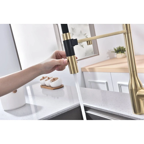 Смеситель для кухни Paulmark Magneto One светлое золото Ma213188-LG Смеситель для кухни Paulmark Magneto One светлое золото Ma213188-LG