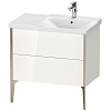Картинка анонса товара «тумба под раковину duravit xviu xv44970b122 напольная 80 см белая глянцевый»