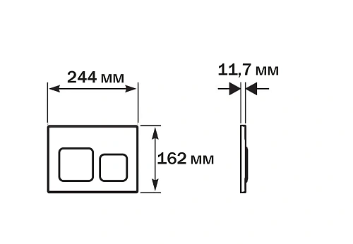 Клавиша смыва Aquatek KDI-0000057 BB хром глянец ободок хром Клавиша смыва Aquatek KDI-0000057 BB хром глянец ободок хром