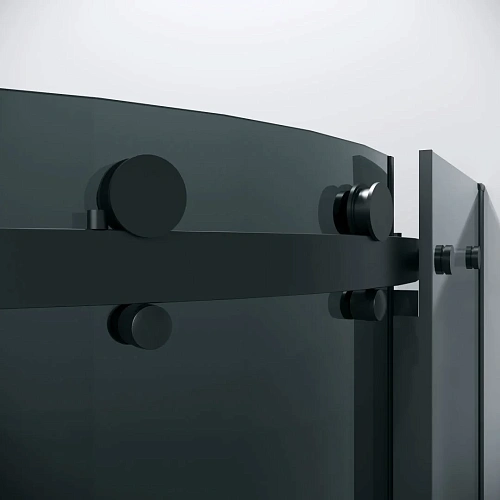 Душевой уголок GROSSMAN Classic 301.K33.04.9090.21.10 (90x90x195) полукруг,раздвижн,черн.матов,стекло тониров Душевой уголок GROSSMAN Classic 301.K33.04.9090.21.10 (90x90x195) полукруг,раздвижн,черн.матов,стекло тониров