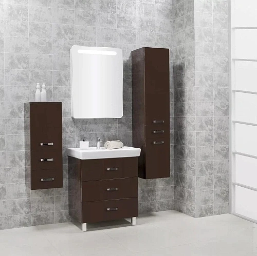 Тумба с раковиной Aquaton Америна 70 М (1A1690K1AM430) тёмно-коричневая Тумба с раковиной Aquaton Америна 70 М (1A1690K1AM430) тёмно-коричневая