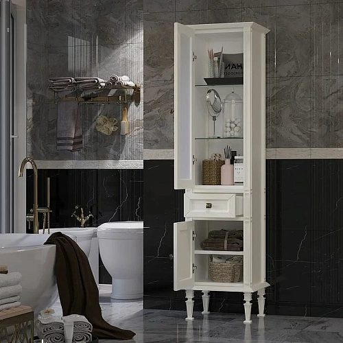 Шкаф-пенал Opadiris Кантара, слоновая кость, левый 00-00004342 Шкаф-пенал Opadiris Кантара, слоновая кость, левый 00-00004342