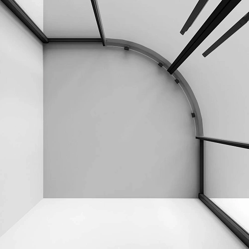 Душевой уголок Niagara Nova NG-6827-34BLACK (100x100x195) полукруг, раздижная, черный матов, стекло прозрачное Душевой уголок Niagara Nova NG-6827-34BLACK (100x100x195) полукруг, раздижная, черный матов, стекло прозрачное