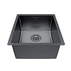Кухонная мойка Paulmark LASSAN 38 UN LA38-GM, вороненая сталь, 380х440мм Кухонная мойка Paulmark LASSAN 38 UN LA38-GM, вороненая сталь, 380х440мм