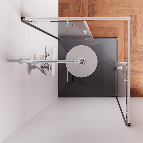 Душевой уголок AM.PM X-Joy W94G-403-8080-MT1K раздвижные двери 80x80 профиль хром матовый, стекло прозрачное Душевой уголок AM.PM X-Joy W94G-403-8080-MT1K раздвижные двери 80x80 профиль хром матовый, стекло прозрачное