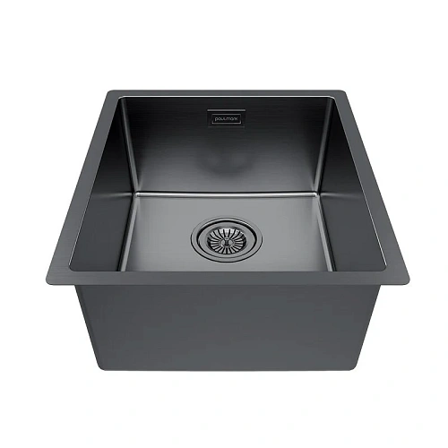 Кухонная мойка Paulmark LASSAN 38 UN LA38-GM, вороненая сталь, 380х440мм Кухонная мойка Paulmark LASSAN 38 UN LA38-GM, вороненая сталь, 380х440мм
