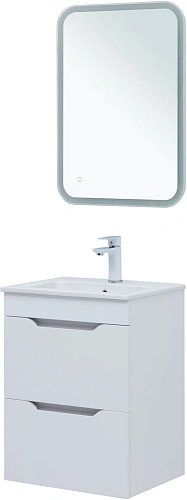 Тумба под раковину Aquanet Практика 50 00347914 белый глянец Тумба под раковину Aquanet Практика 50 00347914 белый глянец
