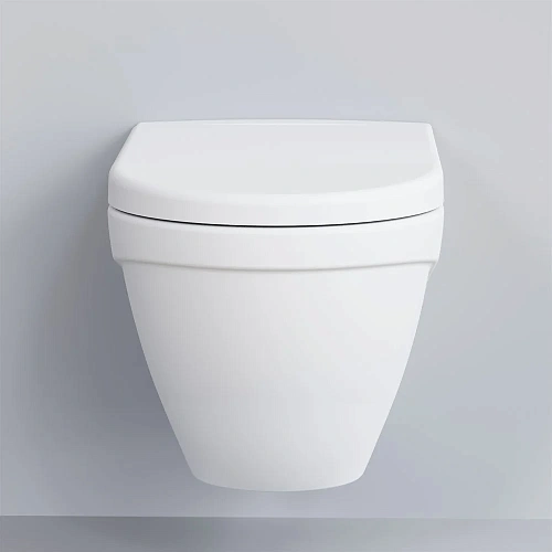 Унитаз подвесной Nord 133T20101 (535x385x360) белый матовый с толстой крышкой 133T20101-132T20101 Унитаз подвесной Nord 133T20101 (535x385x360) белый матовый с толстой крышкой 133T20101-132T20101