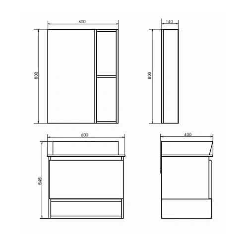 Зеркальный шкаф Comforty Прага-60 00004147599 дуб белый Зеркальный шкаф Comforty Прага-60 00004147599 дуб белый