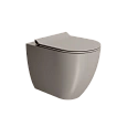 Унитаз приставной GSI PURA безободковый Swirlflush серый беж матовый (881005) без сиденья Унитаз приставной GSI PURA безободковый Swirlflush серый беж матовый (881005) без сиденья
