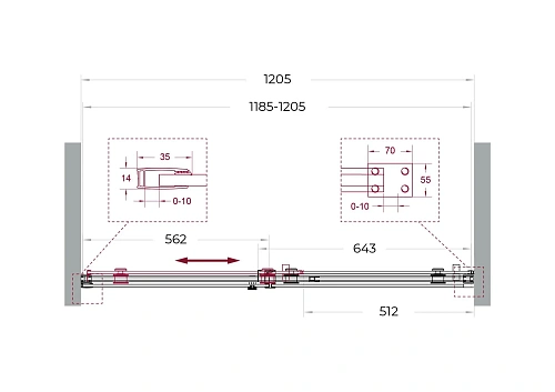 Душевая дверь BelBagno SOFT_CLOSE-2-BF-1-120-C-Cr 120 см, профиль хром, стекло прозрачное Душевая дверь BelBagno SOFT_CLOSE-2-BF-1-120-C-Cr 120 см, профиль хром, стекло прозрачное