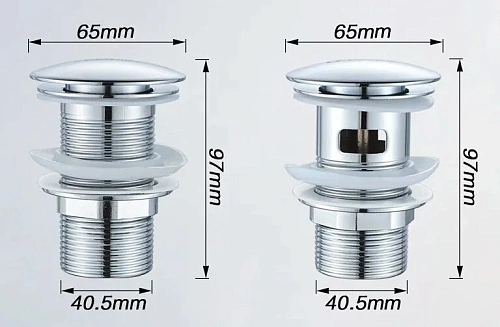 Донный клапан Teso azaro TAD101 c переливом, клик-клак, хром Донный клапан Teso azaro TAD101 c переливом, клик-клак, хром