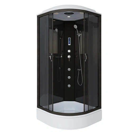 Душевая кабина Niagara Classic NG-6501-14F (900х900х2150) средний поддон (26см) стекло тонированное алюминиевый черный 65011434F Душевая кабина Niagara Classic NG-6501-14F (900х900х2150) средний поддон (26см) стекло тонированное алюминиевый черный 65011434F