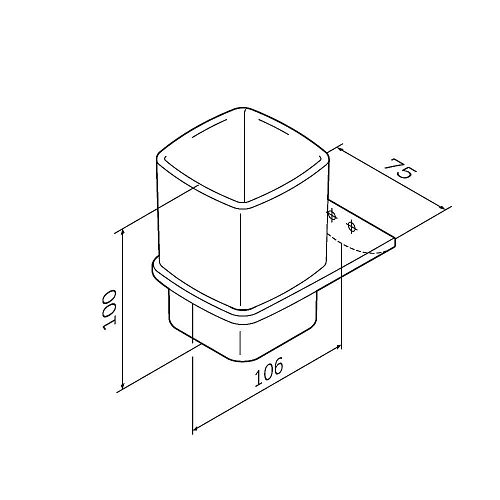 Стакан AM.PM Inspire V2.0 A50A34322 стеклянный, черный Стакан AM.PM Inspire V2.0 A50A34322 стеклянный, черный