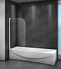 Картинка анонса товара «шторка на ванну cezares relax-v-1-80/140-c-bi 80 см стекло прозрачное, профиль белый»