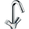 Картинка анонса товара «смеситель для раковины hansgrohe logis и сливным гарнитуром, хром 71222000»