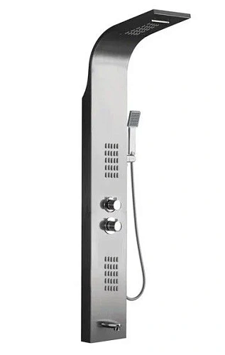 Душевая панель Ceruttispa VIRGINIA BR CT9983 из нержавеющей стали с форсунками, матовая нержавеющая сталь Душевая панель Ceruttispa VIRGINIA BR CT9983 из нержавеющей стали с форсунками, матовая нержавеющая сталь