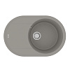 Кухонная мойка Lemark LACHA 760 врезная овальная из кварцгранита, с крылом, грей 9910057 Кухонная мойка Lemark LACHA 760 врезная овальная из кварцгранита, с крылом, грей 9910057