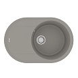 Кухонная мойка Lemark LACHA 760 врезная овальная из кварцгранита, с крылом, грей 9910057 Кухонная мойка Lemark LACHA 760 врезная овальная из кварцгранита, с крылом, грей 9910057