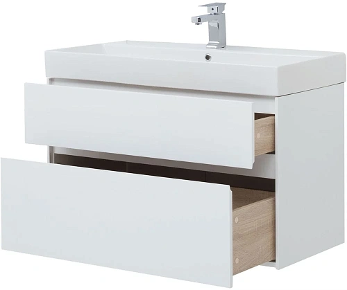 Тумба под раковину Aquanet Бруклин 100 белый 00203961 Тумба под раковину Aquanet Бруклин 100 белый 00203961