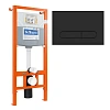 Инсталляция для унитаза BelBagno BB001-120 с клавишей смыва BB007-PR-NERO.M Инсталляция для унитаза BelBagno BB001-120 с клавишей смыва BB007-PR-NERO.M