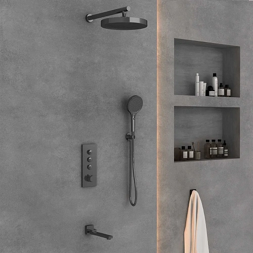 Душевая система Vincea Inspire VSFW-433TI2GM встраиваемая, вороненая сталь Душевая система Vincea Inspire VSFW-433TI2GM встраиваемая, вороненая сталь