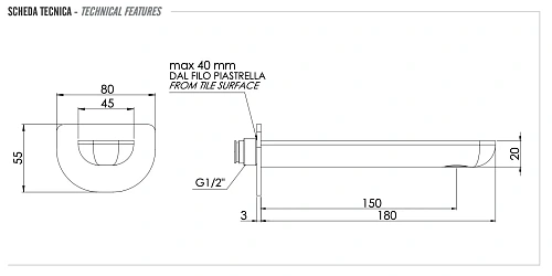 Излив Remer Infinity 91INO, черный матовый Излив Remer Infinity 91INO, черный матовый