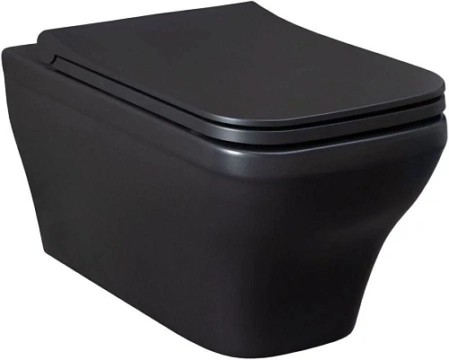 Унитаз подвесной Allen Brau Infinity 4.21011.31 с крышкой, черный матовый Унитаз подвесной Allen Brau Infinity 4.21011.31 с крышкой, черный матовый