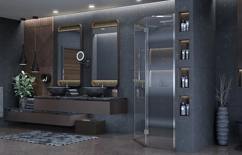 Душевой уголок Ambassador Diamond 12011111R (900x900x2000) Душевой уголок Ambassador Diamond 12011111R (900x900x2000)