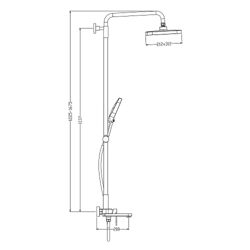 Душевая система Raglo R50.24, хром Душевая система Raglo R50.24, хром