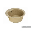 Кухонная мойка Aquaton Мида 1A712732MD220 из литого мрамора, круглая, песочная Кухонная мойка Aquaton Мида 1A712732MD220 из литого мрамора, круглая, песочная